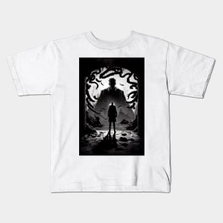 Enigmatic Elegance: The Unsettling Beauty of an Eerie Artistic Masterpiece Kids T-Shirt